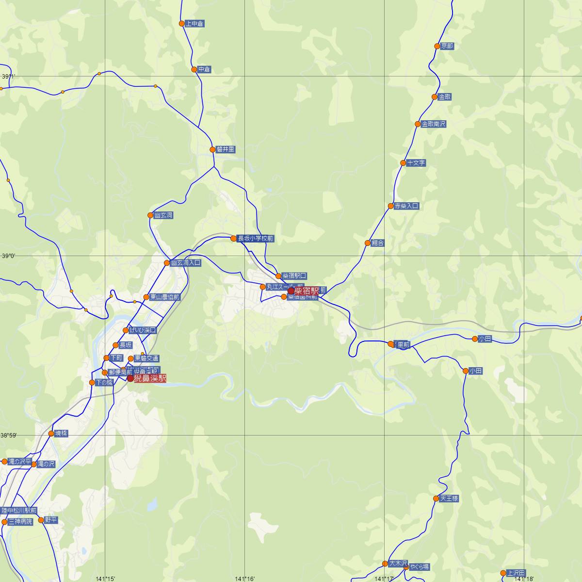 柴宿駅（JR東日本）周辺のバス路線図