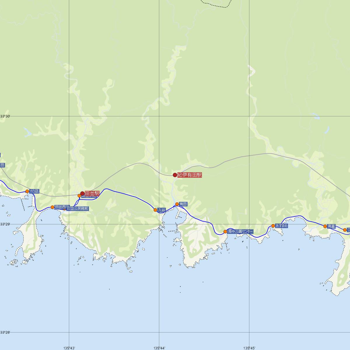 紀伊有田駅（JR西日本）周辺のバス路線図